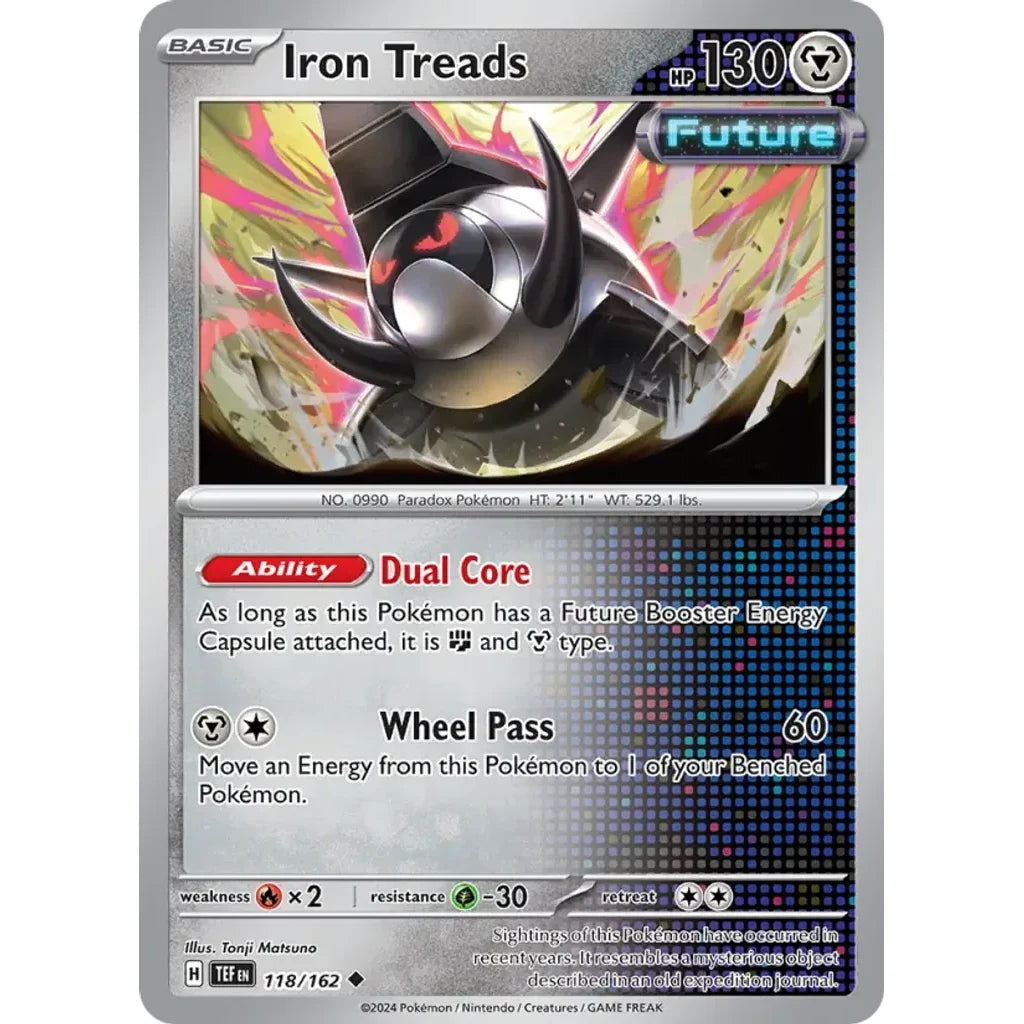 Iron Treads 118/162 Uncommon Temporal Forces Pokemon Near Mint (NM) przód