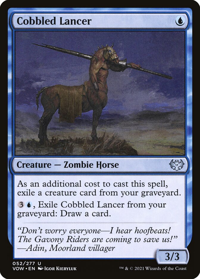 Cobbled Lancer 52 Uncommon Innistrad: Crimson Vow Magic: The Gathering Near Mint (NM) przód
