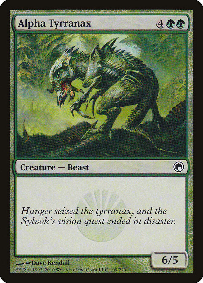 Alpha Tyrranax 109 Common Scars of Mirrodin Magic: The Gathering Near Mint (NM) przód