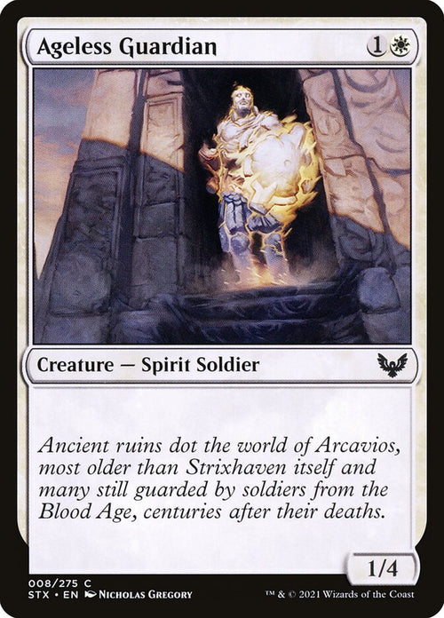 Ageless Guardian 8 Common Strixhaven: School of Mages Magic: The Gathering Near Mint (NM) przód