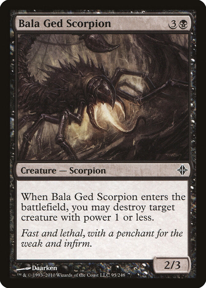Bala Ged Scorpion 95 Common Rise of the Eldrazi Magic: The Gathering Lightly Played (LP) przód
