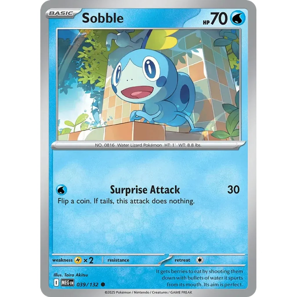 Sobble 039/132 Common Mega Evolution Pokemon Near Mint (NM) przód