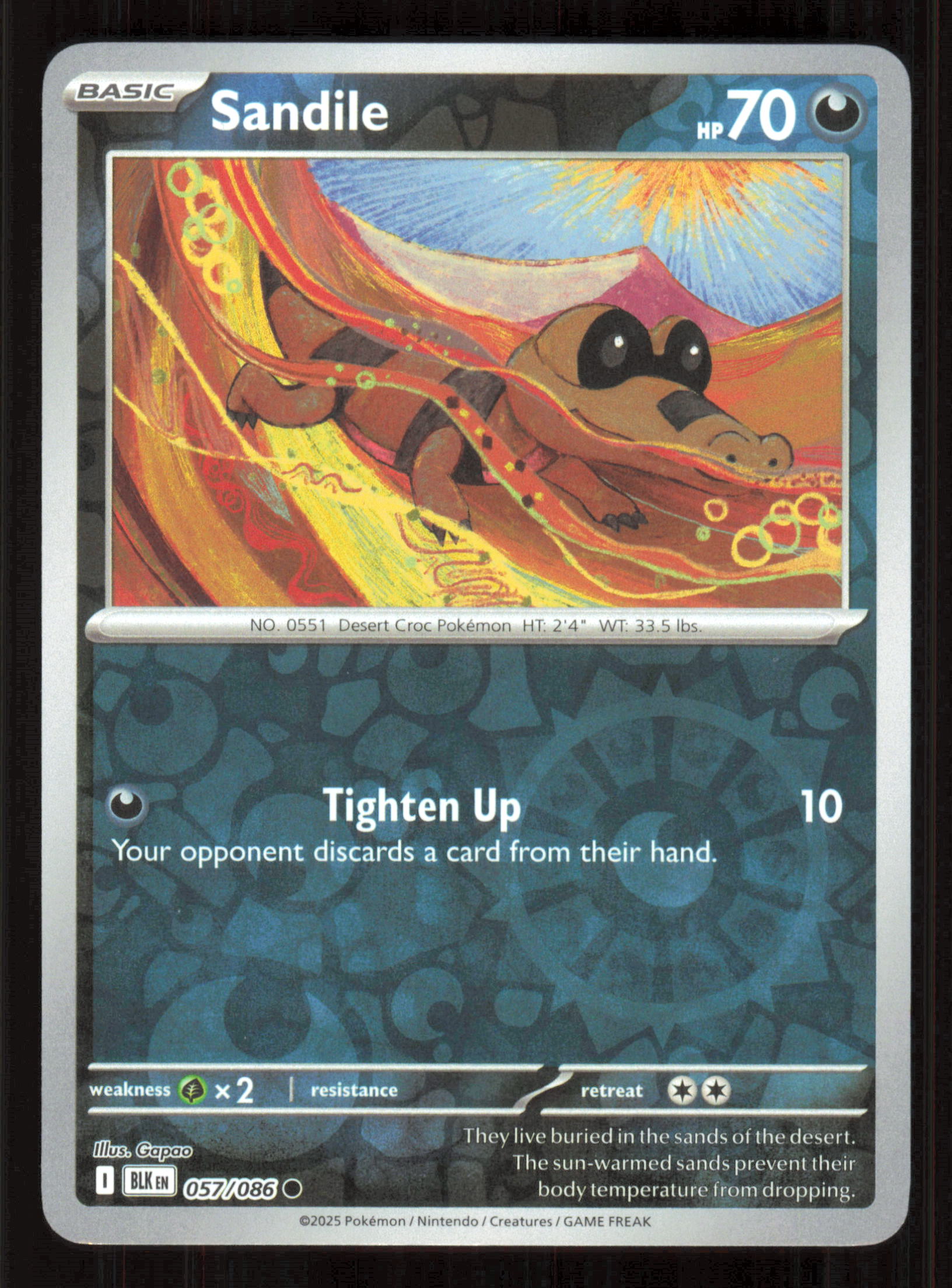 Sandile Common SV: Black Bolt 057/086 Near Mint (NM) — przód