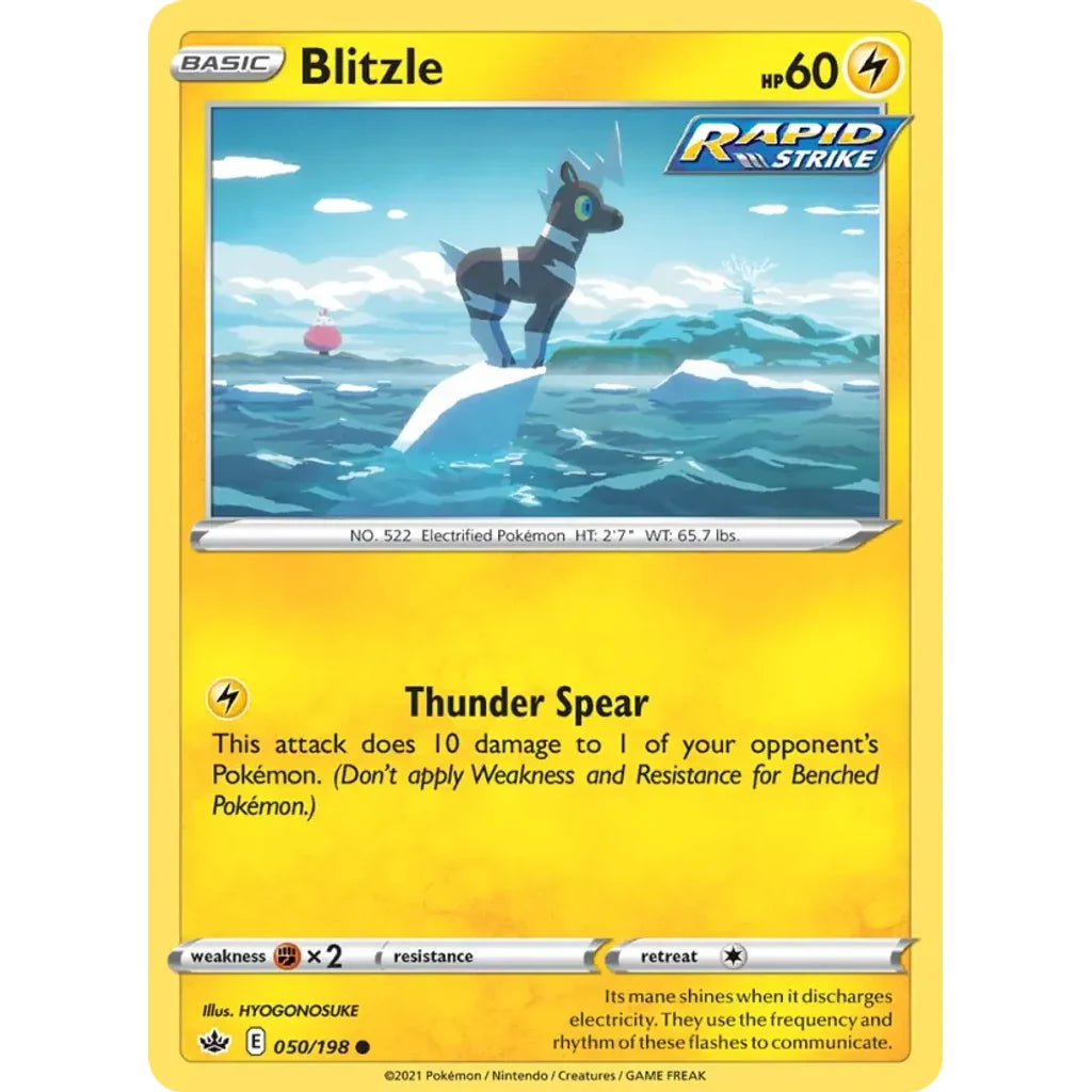 Blitzle 050/198 Common Chilling Reign Pokemon Near Mint (NM) przód