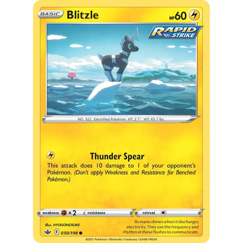Blitzle 050/198 Common Chilling Reign Pokemon Near Mint (NM) przód