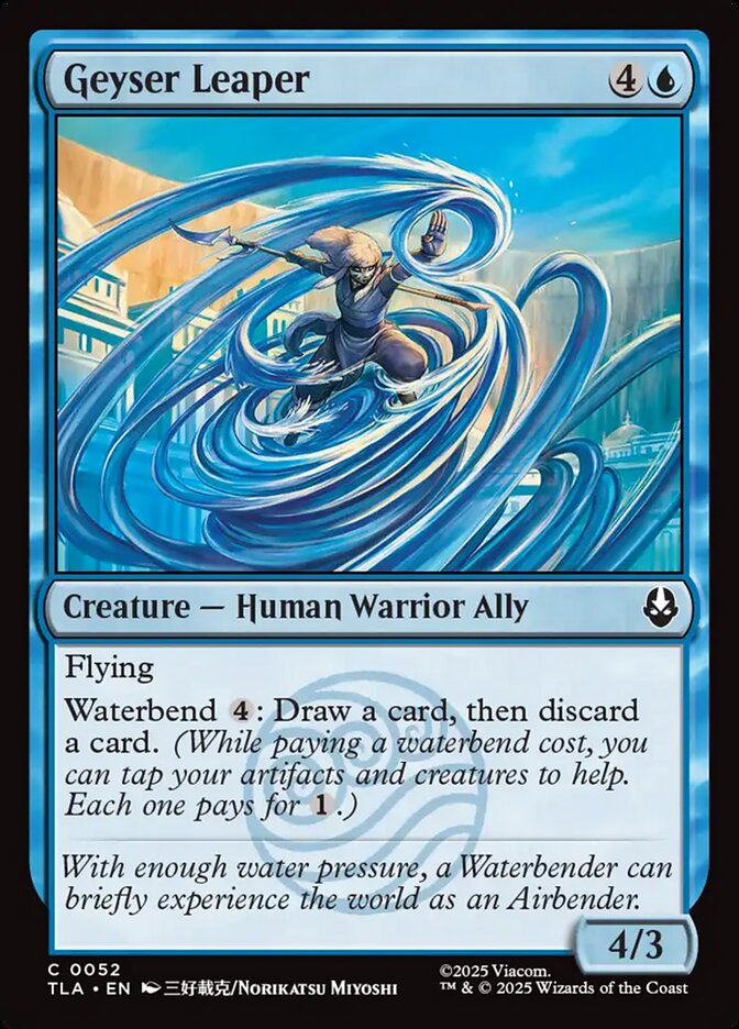 Geyser Leaper 52 Common Avatar: The Last Airbender Magic: The Gathering Near Mint (NM) przód
