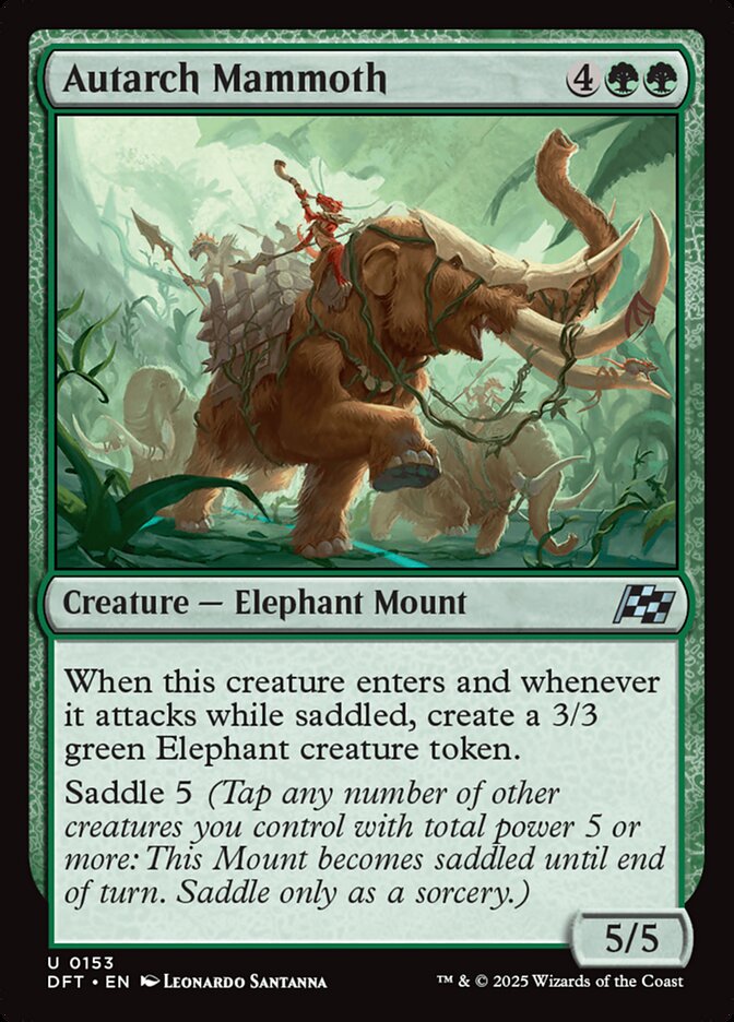 Autarch Mammoth 153 Uncommon Aetherdrift Magic: The Gathering Near Mint (NM) przód
