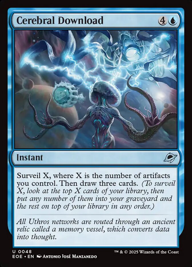 Cerebral Download 48 Uncommon Edge of Eternities Magic: The Gathering Near Mint (NM) przód