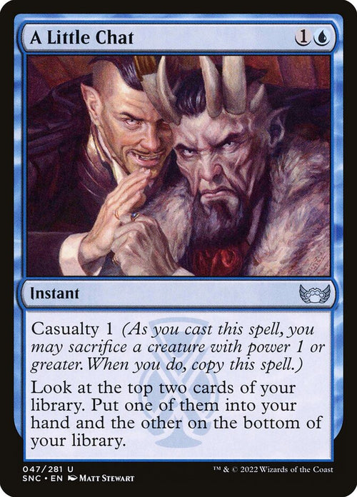 A Little Chat 47 Uncommon Streets of New Capenna Magic: The Gathering Near Mint (NM) przód