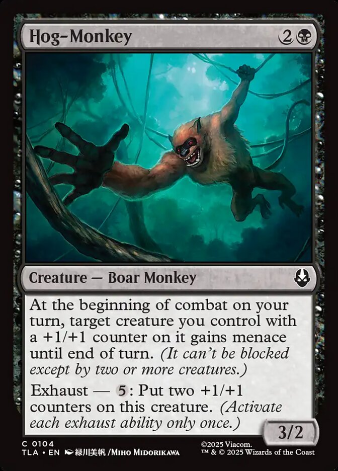 Hog-Monkey 104 Common Avatar: The Last Airbender Magic: The Gathering Near Mint (NM) przód