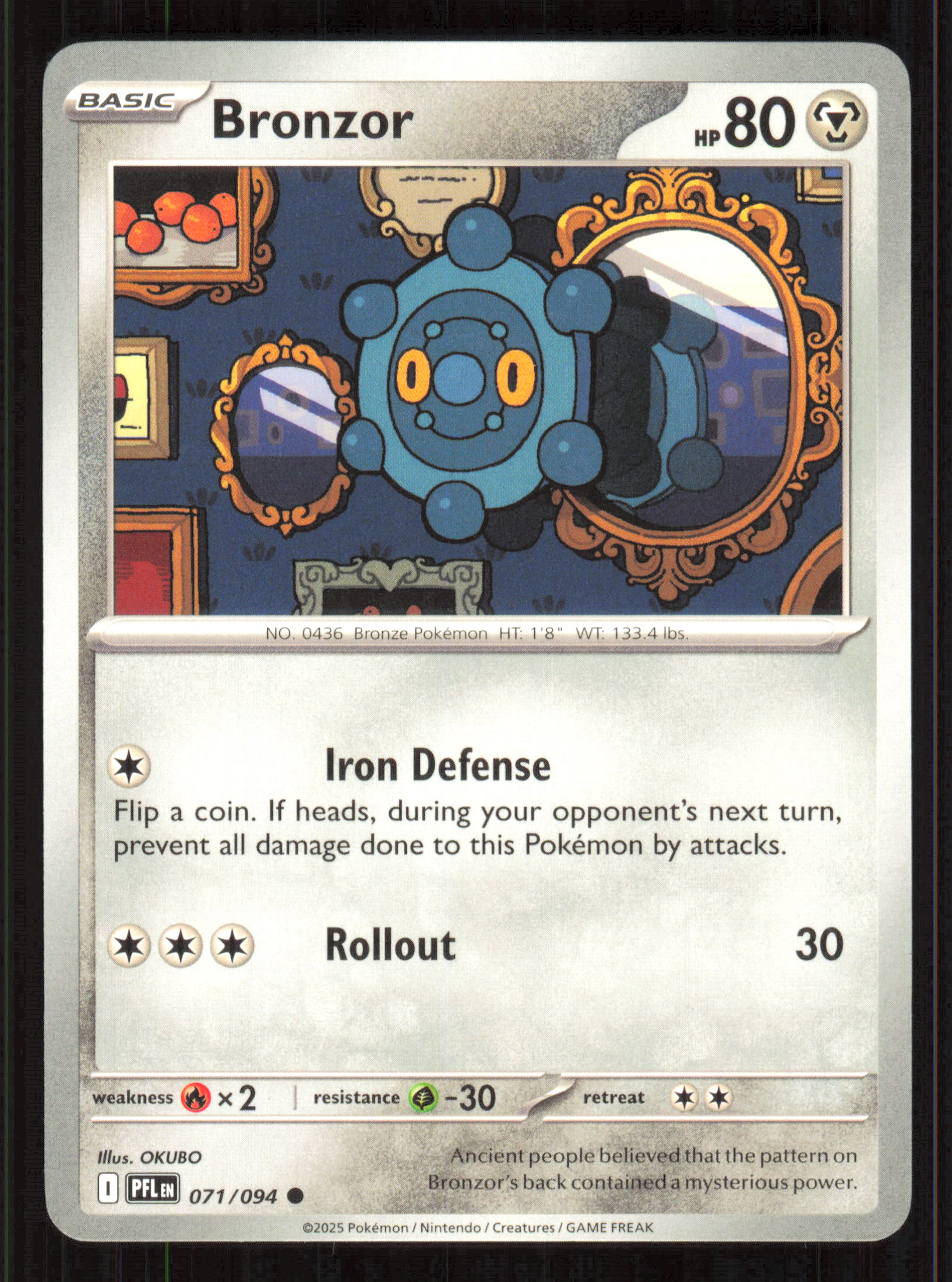 Bronzor Common ME02: Phantasmal Flames 071/094 Near Mint (NM) przód
