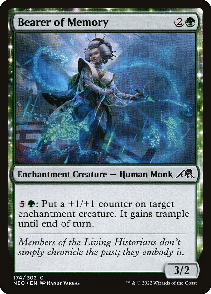 Bearer of Memory 174 Common Kamigawa: Neon Dynasty Magic: The Gathering Near Mint (NM) przód
