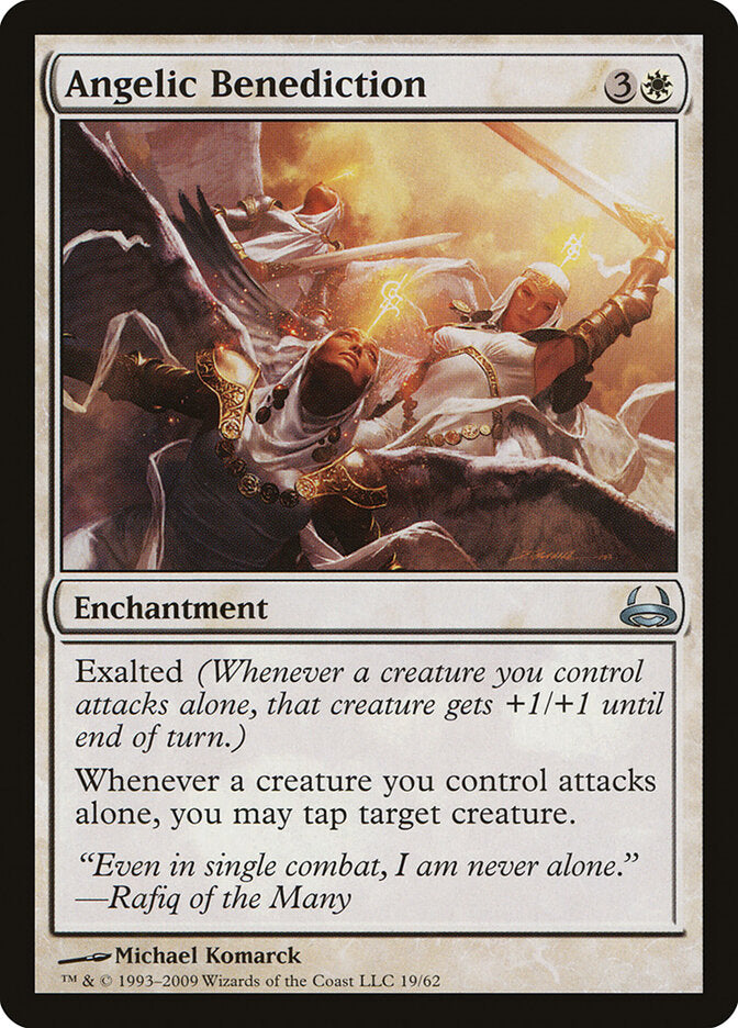 Angelic Benediction 19 Duel Decks: Divine vs. Demonic Magic: The Gathering Lightly Played (LP) przód