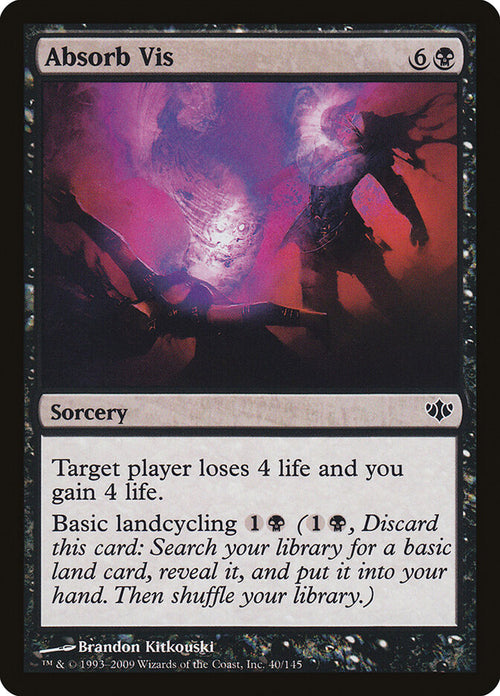 Absorb Vis 40 Common Conflux Magic: The Gathering Foil Lightly Played (LP) przód