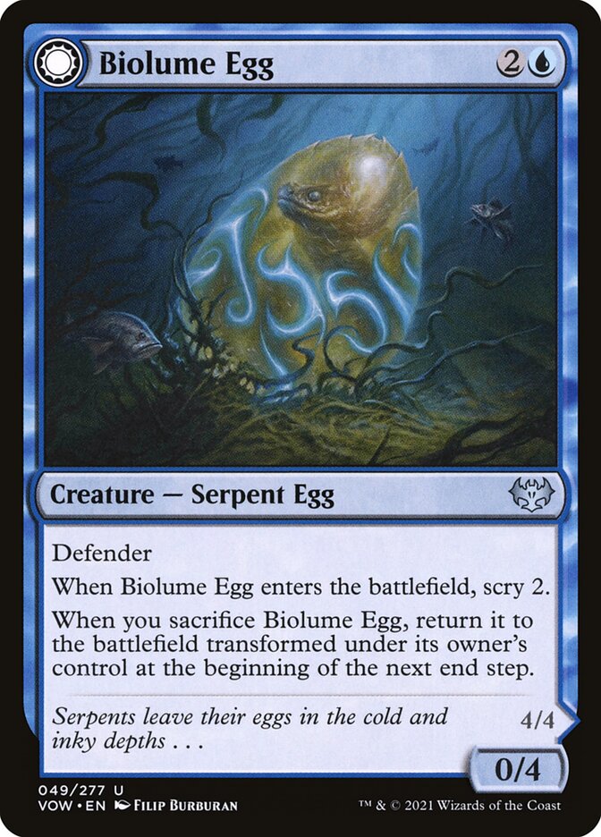 Biolume Egg 49 Uncommon Innistrad: Crimson Vow Magic: The Gathering Near Mint (NM) przód