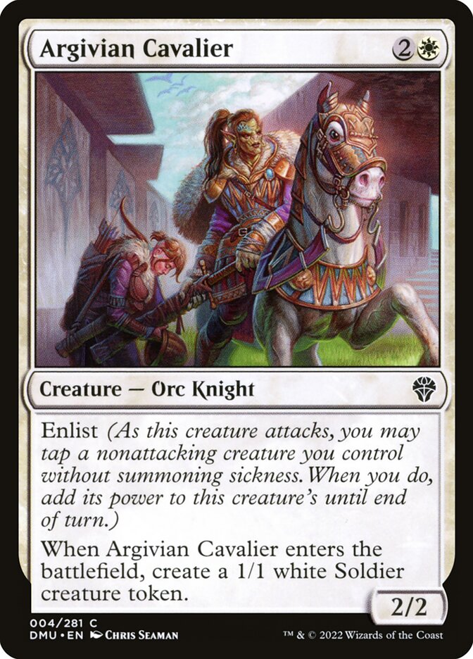 Argivian Cavalier 4 Common Dominaria United Magic: The Gathering Near Mint (NM) przód