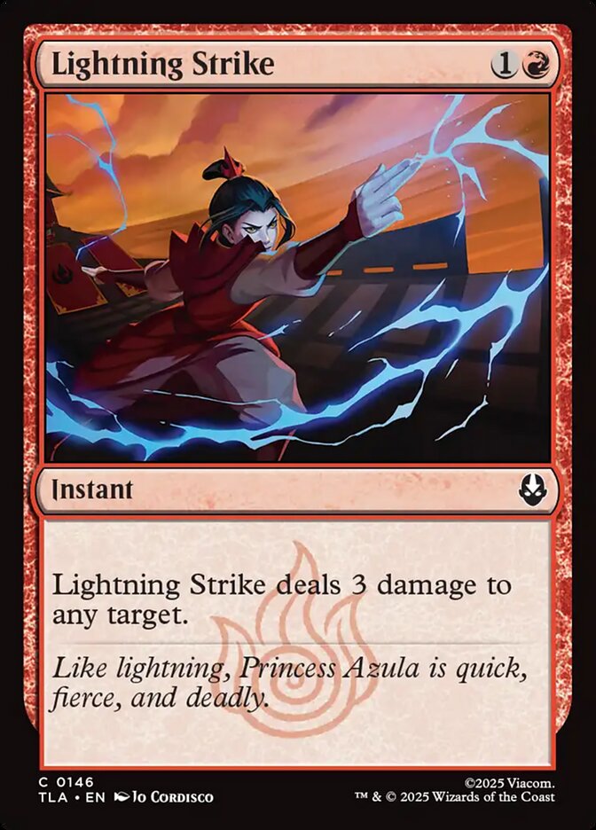 Lightning Strike 146 Common Avatar: The Last Airbender Magic: The Gathering Near Mint (NM) przód