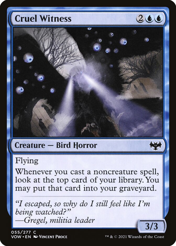 Cruel Witness 55 Common Innistrad: Crimson Vow Magic: The Gathering Near Mint (NM) przód