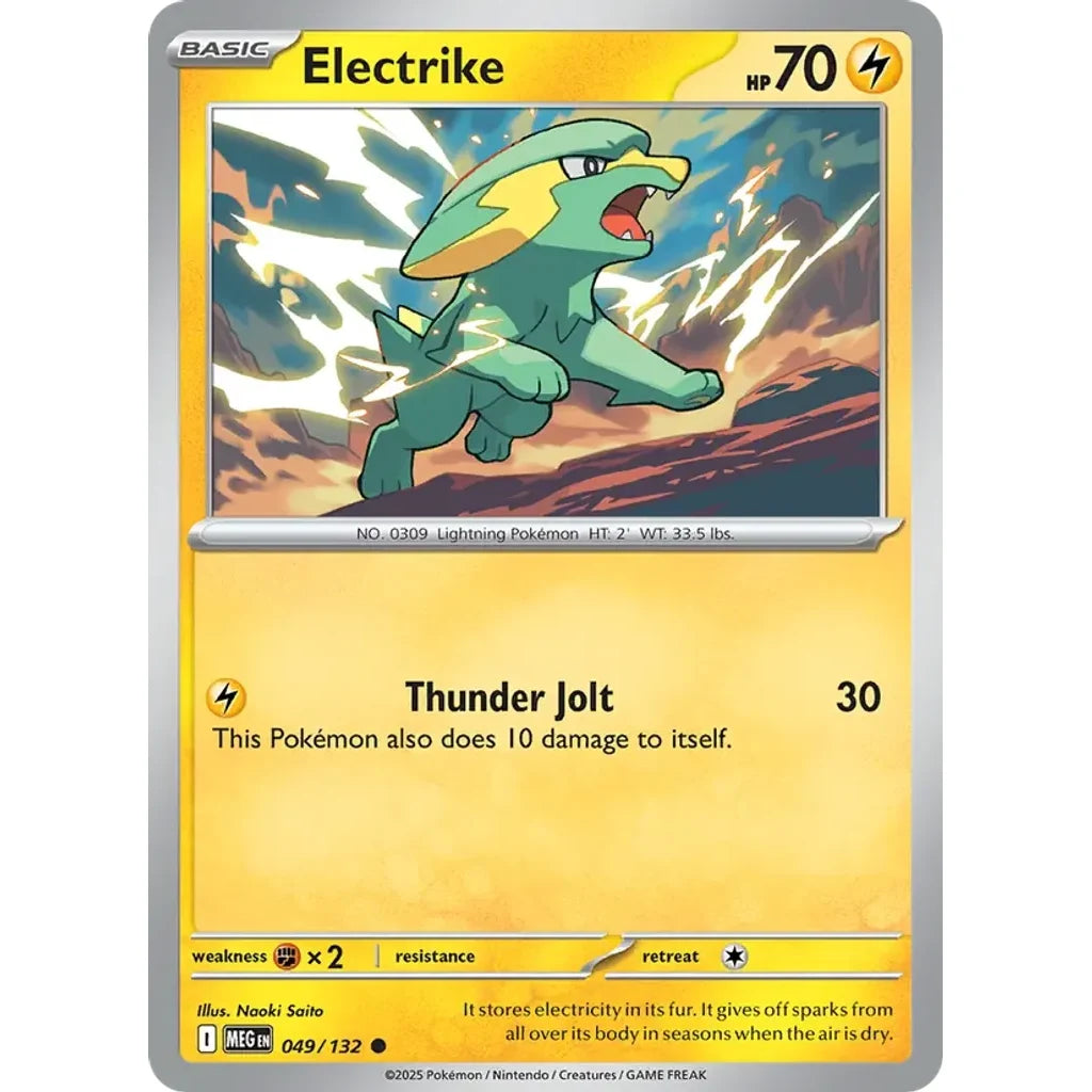 Electrike 049/132 Common Mega Evolution Pokemon Near Mint (NM) przód