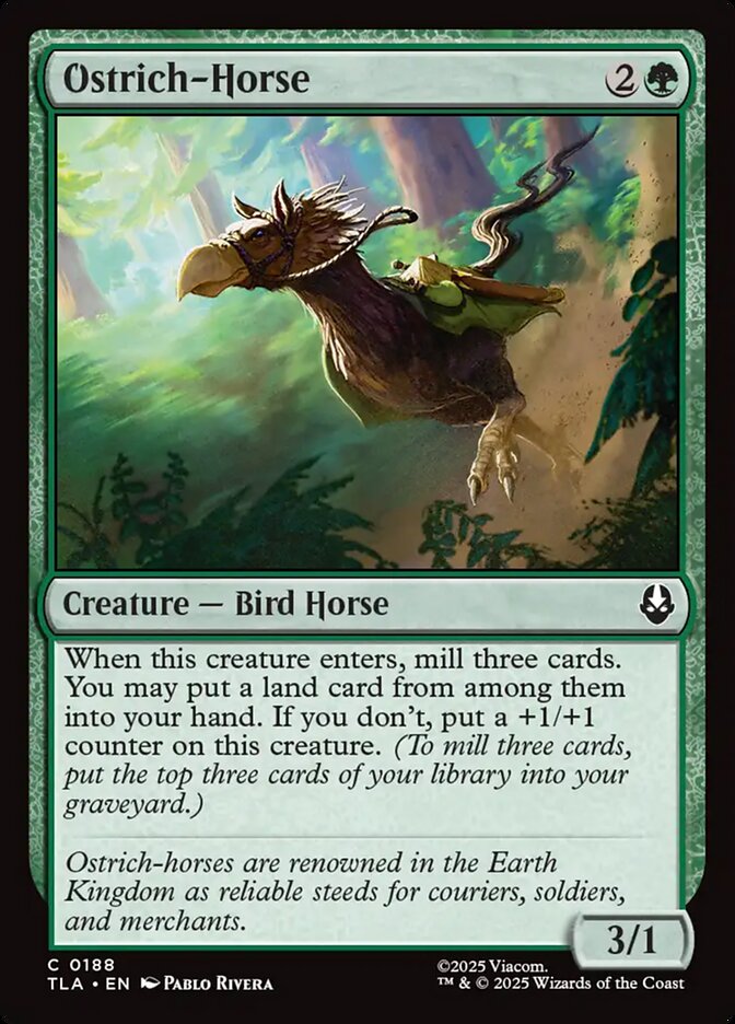 Ostrich-Horse 188 Common Avatar: The Last Airbender Magic: The Gathering Near Mint (NM) przód