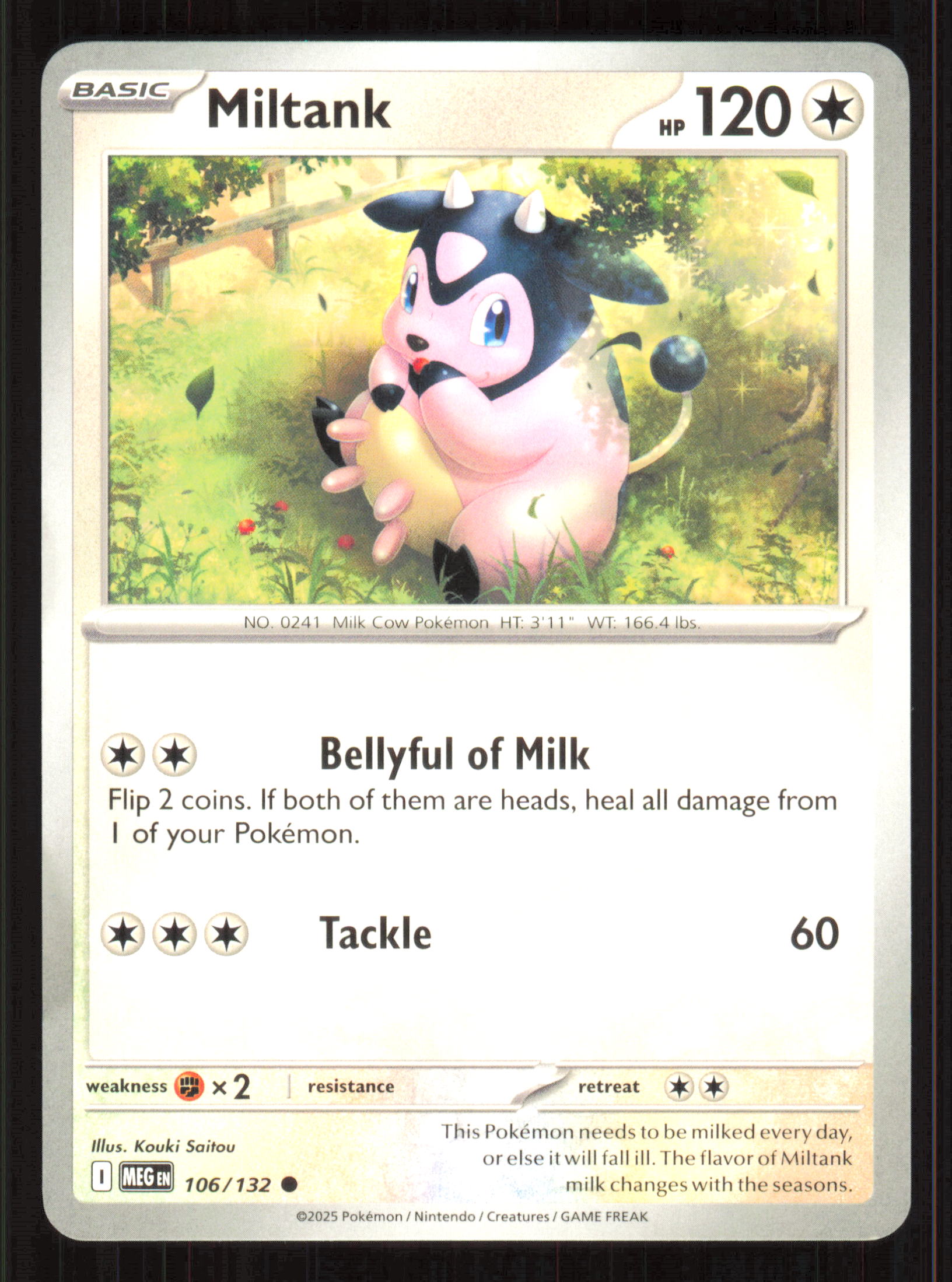 Miltank Common ME01: Mega Evolution 106/132 Near Mint (NM) — przód