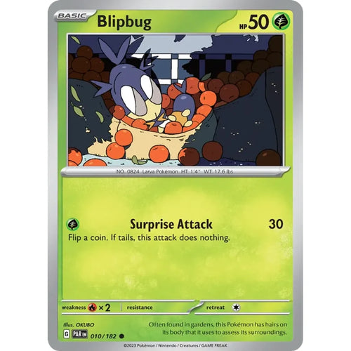 Blipbug 010/182 Common Paradox Rift Pokemon Near Mint (NM) przód