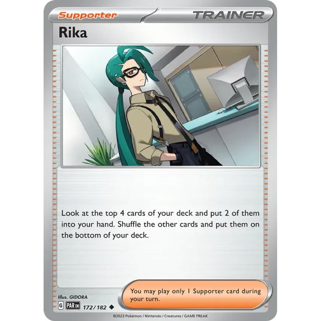 Rika 172/182 Uncommon Paradox Rift Pokemon Near Mint (NM) przód