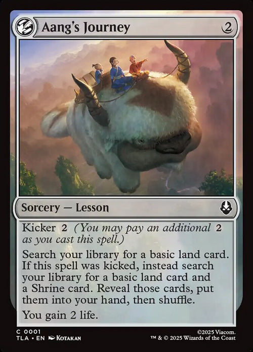 Aang's Journey 1 Common Avatar: The Last Airbender Magic: The Gathering Near Mint (NM) przód