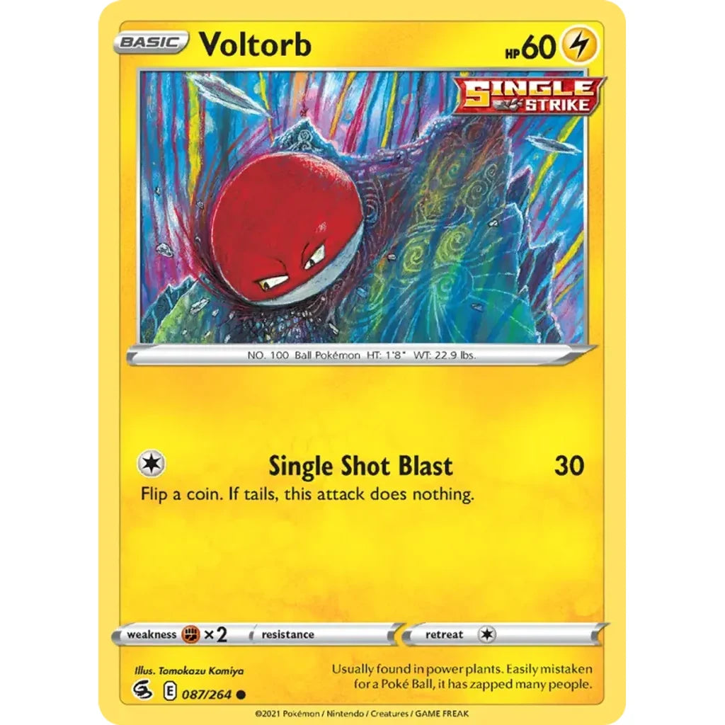 Voltorb 087/264 Common Fusion Strike Pokemon Lightly Played (LP) przód
