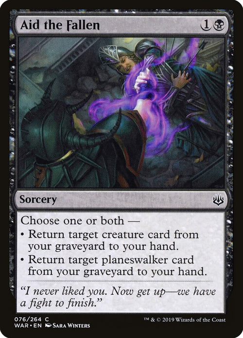 Aid the Fallen 76 Common War of the Spark Magic: The Gathering Near Mint (NM) przód
