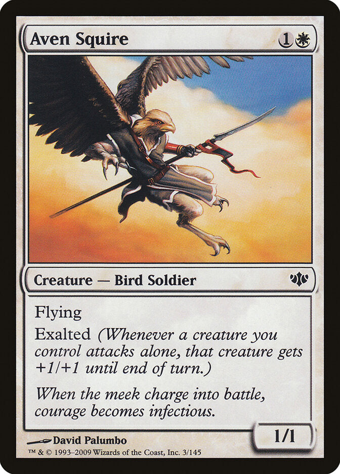Aven Squire 3 Common Conflux Magic: The Gathering Lightly Played (LP) przód