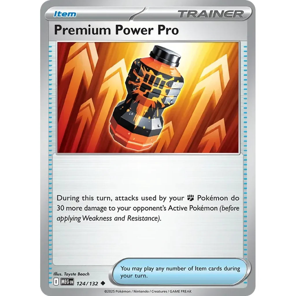Premium Power Pro 124/132 Uncommon Mega Evolution Pokemon Near Mint (NM) przód