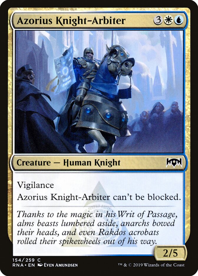 Azorius Knight-Arbiter 154 Common Ravnica Allegiance Magic: The Gathering Near Mint (NM) przód