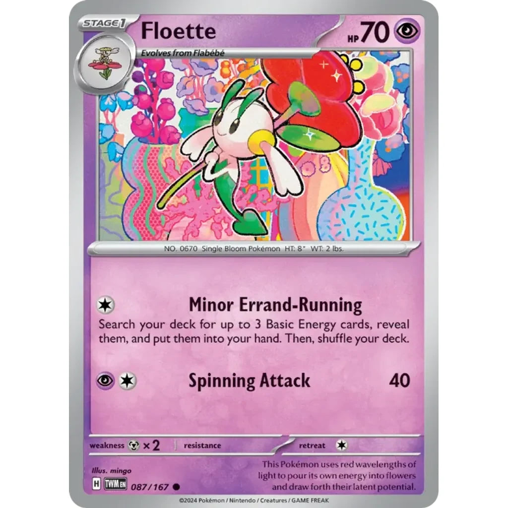Floette 087/167 Common Twilight Masquerade Pokemon Near Mint (NM) przód