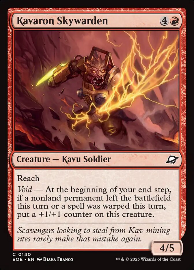 Kavaron Skywarden 140 Common Edge of Eternities Magic: The Gathering Near Mint (NM) przód