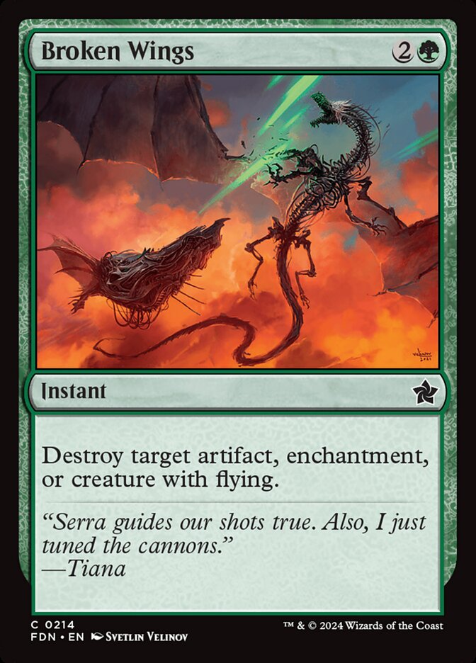 Broken Wings 214 Common Foundations Magic: The Gathering Near Mint (NM) przód
