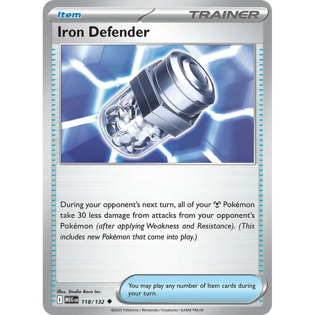 Iron Defender 118/132 Uncommon Mega Evolution Pokemon Near Mint (NM) przód
