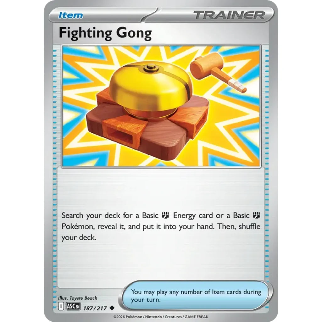 Fighting Gong 187/217 Uncommon ME: Ascended Heroes Pokemon Near Mint (NM) przód