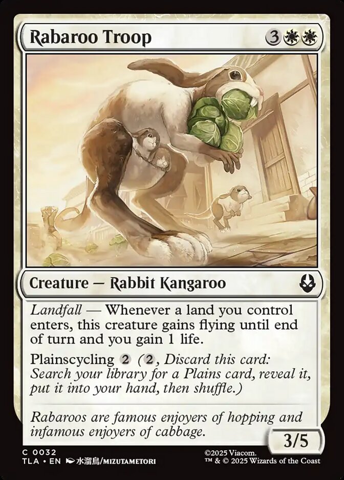 Rabaroo Troop 32 Common Avatar: The Last Airbender Magic: The Gathering Near Mint (NM) przód