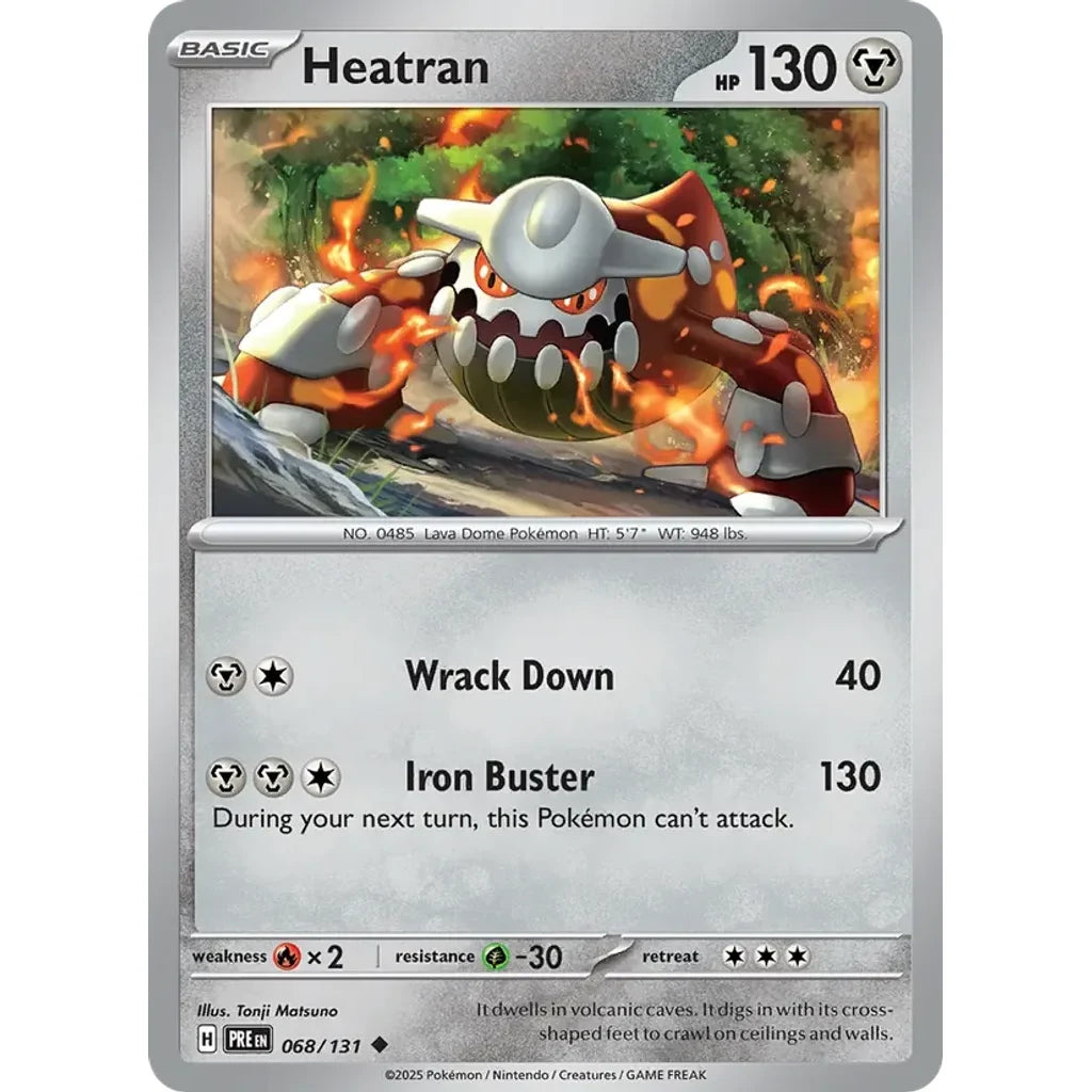 Heatran 068/131 Uncommon SV: Prismatic Evolutions Pokemon Near Mint (NM) przód