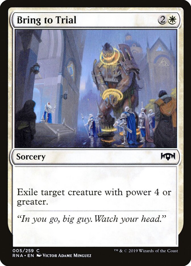 Bring to Trial 5 Common Ravnica Allegiance Magic: The Gathering Near Mint (NM) przód
