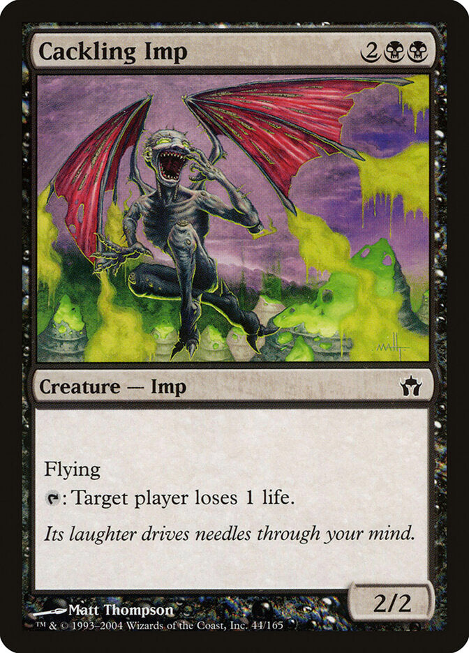 Cackling Imp 44 Common Fifth Dawn Magic: The Gathering Foil Lightly Played (LP) przód