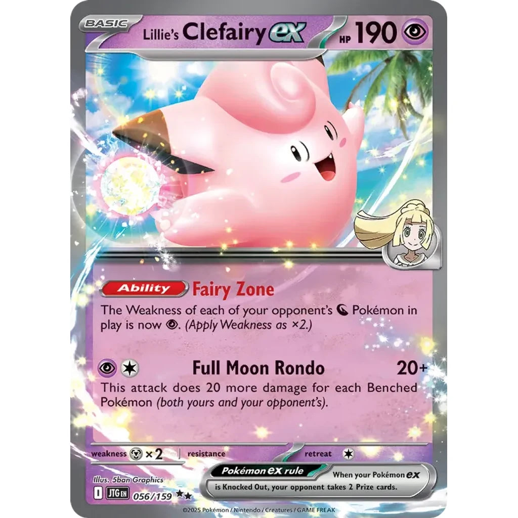 Lillie's Clefairy ex 056/159 Double Rare Journey Together Pokemon Holo Near Mint (NM) przód
