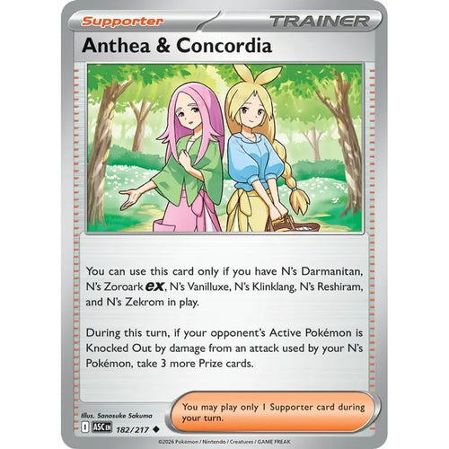 Anthea &amp; Concordia 182/217 Uncommon ME: Ascended Heroes Pokemon Lightly Played (LP) przód