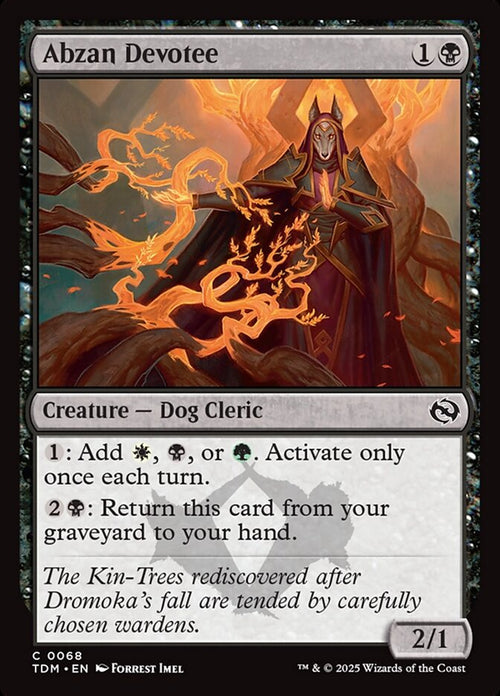 Abzan Devotee 68 Common Tarkir: Dragonstorm Magic: The Gathering Near Mint (NM) przód