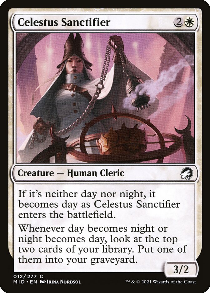 Celestus Sanctifier 12 Common Innistrad: Midnight Hunt Magic: The Gathering Near Mint (NM) przód