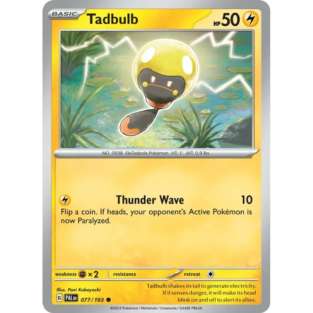 Tadbulb 077/193 Common Paldea Evolved Pokemon Lightly Played (LP) przód