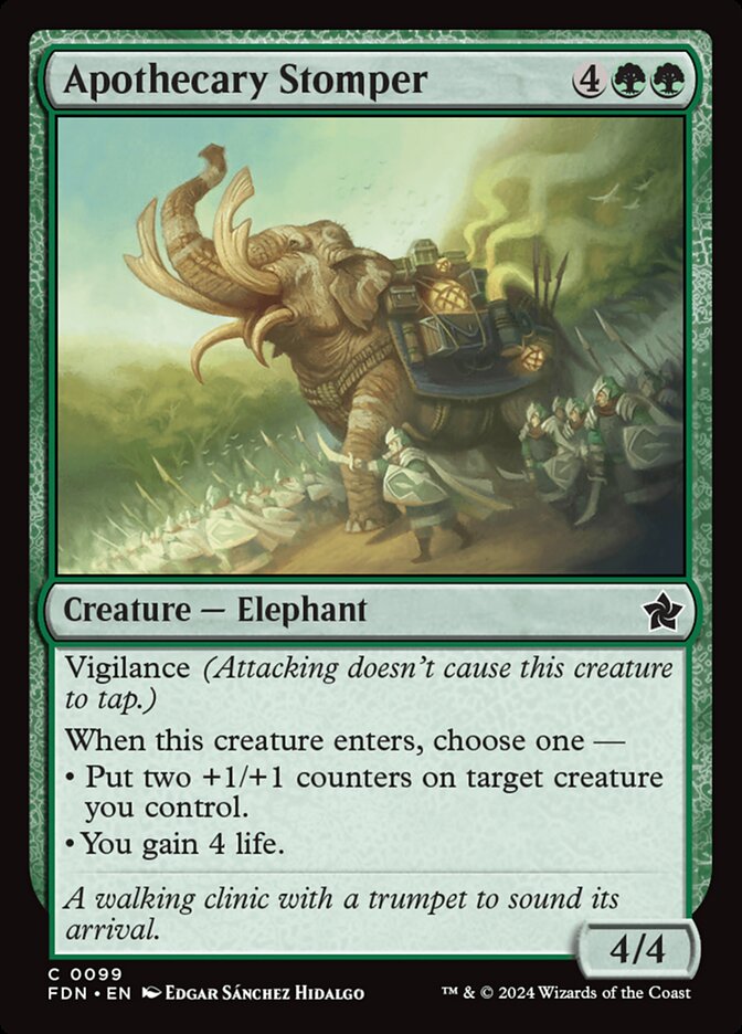 Apothecary Stomper 99 Common Foundations Magic: The Gathering Near Mint (NM) przód