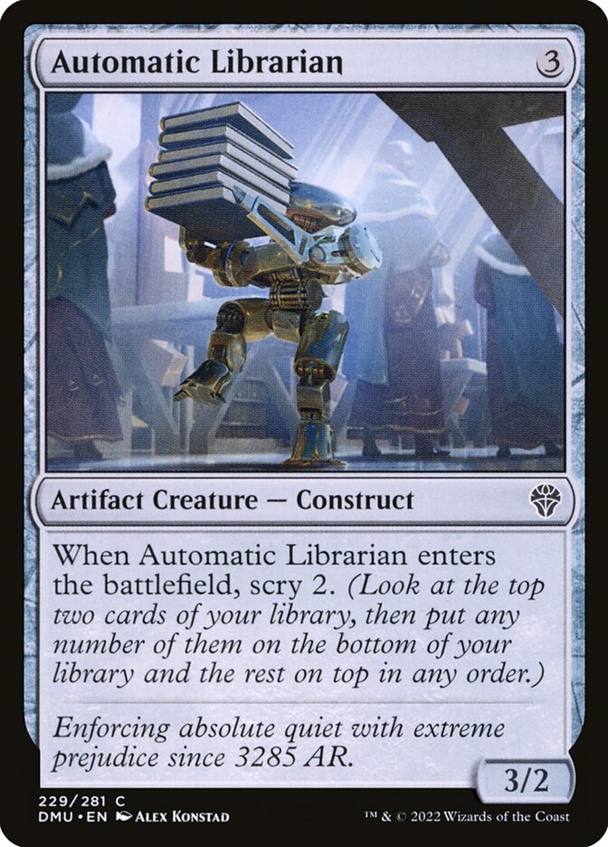 Automatic Librarian 229 Common Dominaria United Magic: The Gathering Near Mint (NM) przód