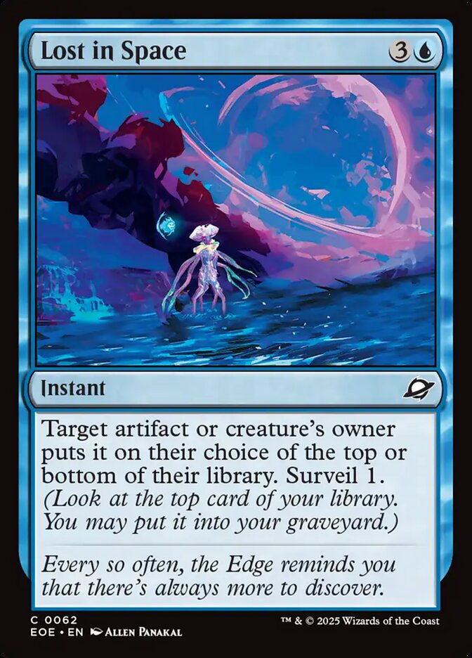 Lost In Space 62 Common Edge of Eternities Magic: The Gathering Near Mint (NM) przód